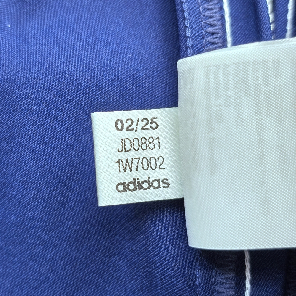 Adidas Adicolor Satin Wide-Leg Track Pants - NWT Night Indigo Size 6 - Picture 13 of 15